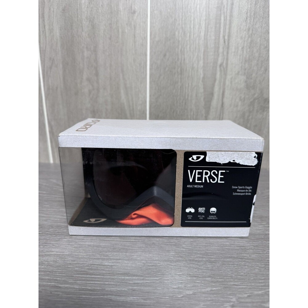 Giro Verse Adult Medium Snow Sports Goggles Black Amber Rose Vented Anti-Fog